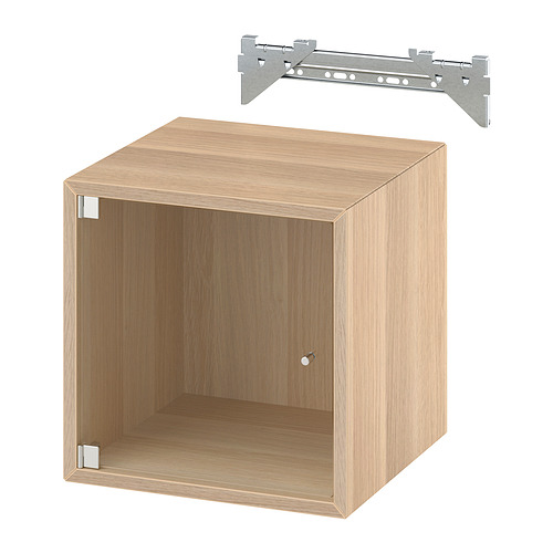 EKET wall cabinet with glass door