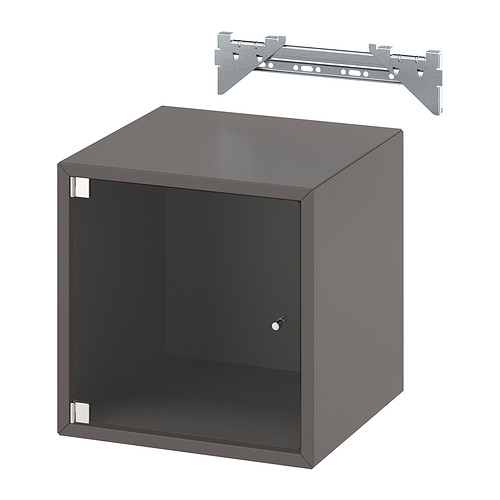 EKET wall cabinet with glass door