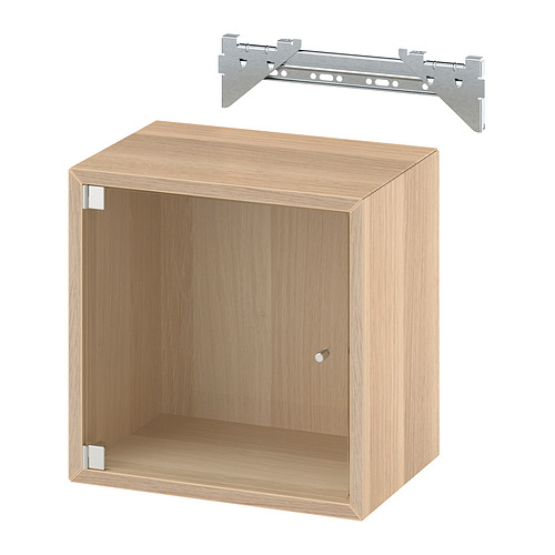 EKET wall cabinet with glass door