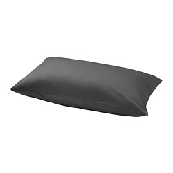 NATTJASMIN - Sarung bantal, abu-abu tua, 50x80 cm