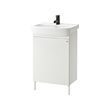 BJÖRKÅN/NYSJÖN - Wash-stnd w door/wash-basin/tap, white, 54x40x98 cm