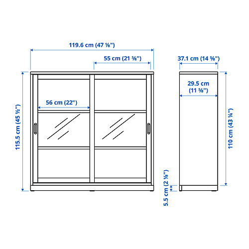 TONSTAD Measurement Illustration