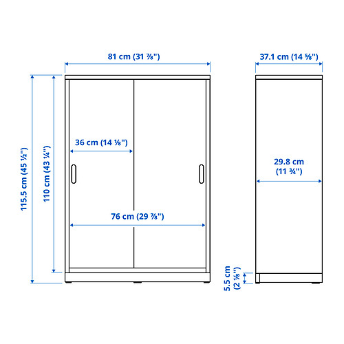 TONSTAD Measurement Illustration