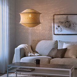 HEMMA/BLÅSTÅNG - Lampu gantung, krem/putih, 45 cm