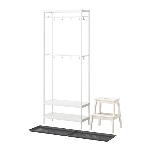 MACKAPÄR/BAGGMUCK hallway furniture, set of 4