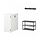 NIPÅSEN/GREÅKER - hallway furniture, set of 4, white/black | IKEA Indonesia - PE958045_S1