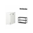 NIPÅSEN/GREÅKER - Hallway furniture, set of 4, white/black