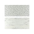 LYSEKIL - Wall panel, double sided white marble effect/terrazzo effect, 119.6x55 cm