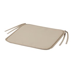 BRÄMÖN - Chair pad, grey-beige in/outdoor, 34x34x1.0 cm