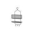 BLECKSJÖN - Shower hanger, two tiers, black, 31x56 cm