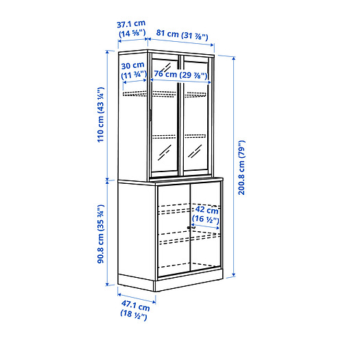 TONSTAD Measurement Illustration