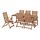 NÄMMARÖ - table+6 reclining chairs, outdoor, light brown stained, 200x75 cm | IKEA Indonesia - PE958247_S1