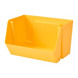 FODERTRÅG - Pengatur untuk meja/dinding, kuning cerah, 25x18x15 cm