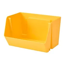 FODERTRÅG - Organiser for desk/wall, bright yellow, 25x18x15 cm