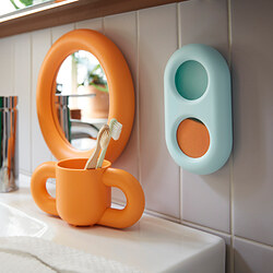 HUMLESJÖN - Timer with suction cup, turquoise