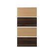 MEHAMN - 4 panels for sliding door frame, dark brown oak effect/oak effect, 100x201 cm