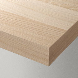 LACK - Rak dinding, efek kayu oak diwarnai putih, 190x26 cm