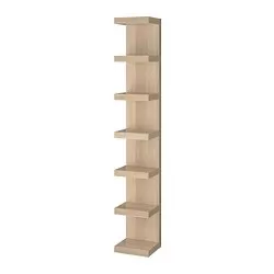LACK - Unit rak dinding, efek kayu oak diwarnai putih, 30x190 cm