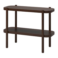 LISTERBY - Console table, dark brown beech veneer, 92x38x71 cm