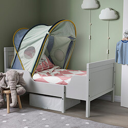 ELDFLUGA - Tenda tempat tidur, biru/hijau, 70/80/90