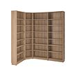 BILLY - Komb rak buku sudut dg unit ekstnsi, efek kayu oak, 215/135x28x237 cm