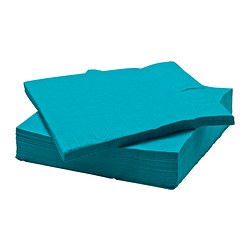 FANTASTISK - Paper napkin, turquoise, 40x40 cm