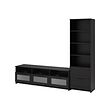 BRIMNES - TV storage combination, black, 240x41x190 cm