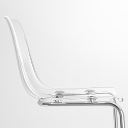 TOBIAS - Chair, transparent/chrome-plated