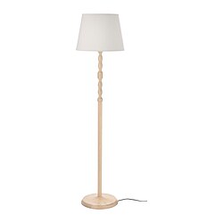 KINNAHULT - Lampu lantai, kayu ash/putih, 150 cm