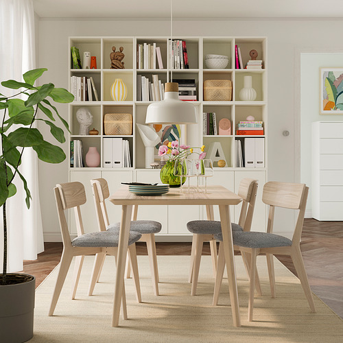 LISABO table, ash veneer, 140x78 cm | IKEA Indonesia