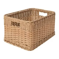 BEKNA - Basket, plastic rattan, 25x35x20 cm
