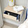 STOMSÖ - wall-mounted bedside table, birch effect white/blue, 36x29x20 cm | IKEA Indonesia - PE929406_S1