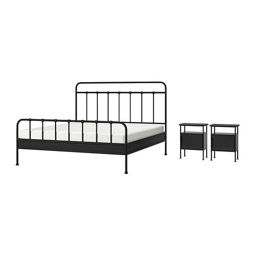 STJÄRNÖ/GRÅFJÄLLET perabot kamar tidur, set isi 3