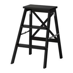 BEKVÄM - Step stool, black, 63 cm