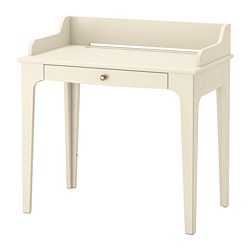 LOMMARP - Desk, light beige, 90x54 cm