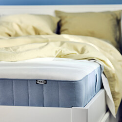 VESTERÖY - Pocket sprung mattress, extra firm/light blue, 160x200 cm