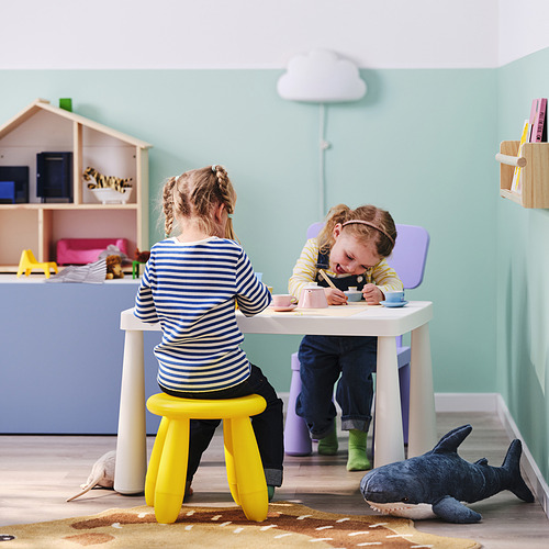 MAMMUT children's stool, in/outdoor/yellow | IKEA Indonesia