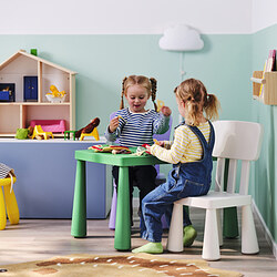 MAMMUT - Children's table, in/outdoor/bright green, 77x55 cm