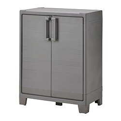 RUNMARÖ - Cabinet with doors, dark grey indoor /outdoor, 80x44x100 cm