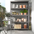 RUNMARÖ - Shelving unit, dark grey indoor /outdoor, 120x40x188 cm