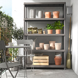 RUNMARÖ - Shelving unit, dark grey indoor /outdoor, 120x40x188 cm