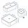 VISSLAÅN box with lid, set of 5