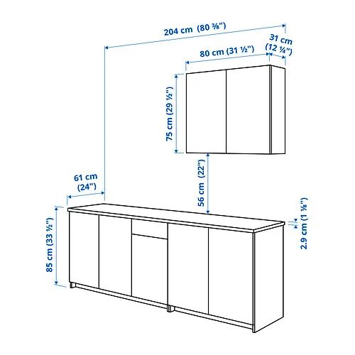 KNOXHULT Measurement Illustration