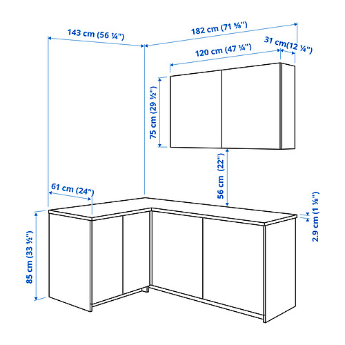 KNOXHULT Measurement Illustration