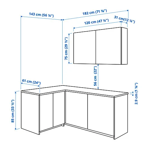 KNOXHULT Measurement Illustration