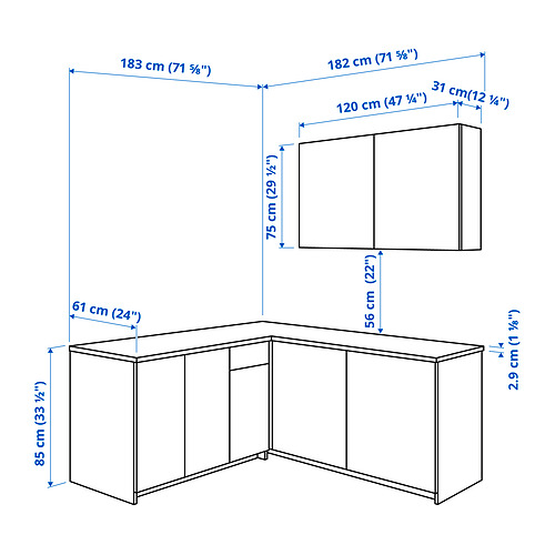 KNOXHULT Measurement Illustration