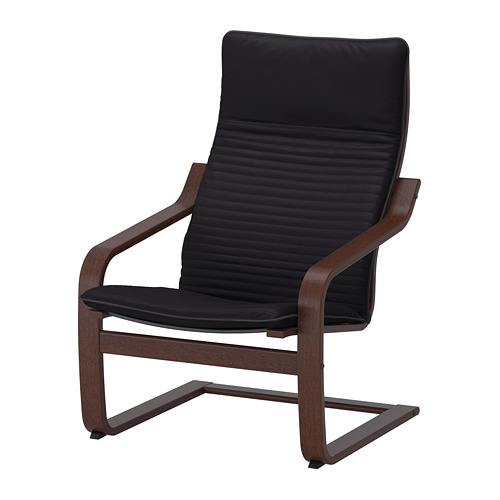 POÄNG Armchair, Brown/Knisa Black | IKEA Indonesia