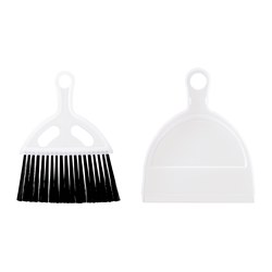 LÄSKIS - Set sapu, transparan