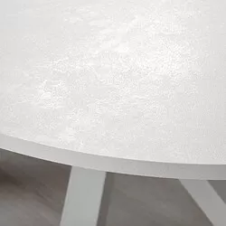 MARIEDAMM - Meja, putih/kesan batu putih, 180x100 cm