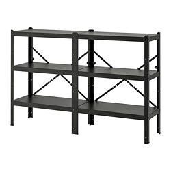 BROR - Shelving unit, black, 170x40x110 cm